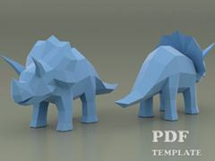 AnimaPapir - tempalte, scheme for paper model, PDF template papercraft,  animal template papercraft and other - Dinosaurs
